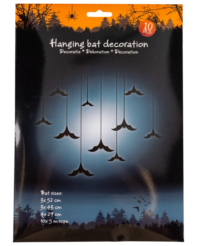 Fladdermöss hängande 10-pack - 3 storlekar