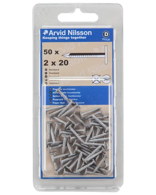 Arvid Nilsson Papsøm 2 x 20 mm 50-pak