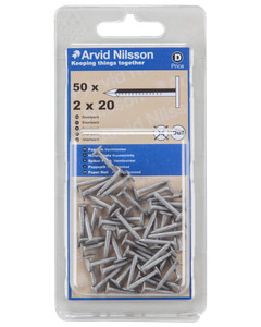 Arvid Nilsson Papsøm 2 x 20 mm 50-pak