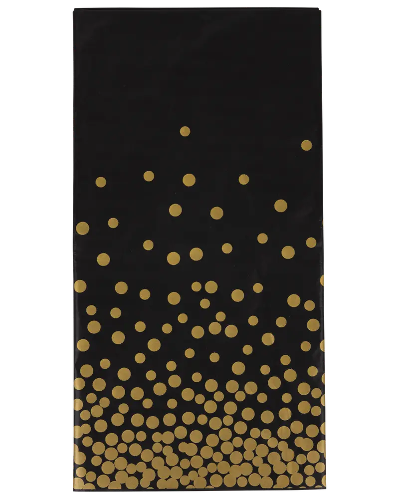 Plast dug B. 137 x L. 183 cm - Sort m/guld