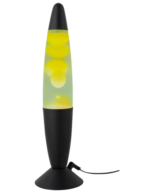 Lavalampe H. 34 cm - klar/gul