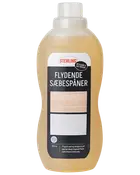 Sterling flydende sæbespåner i 750 ml plastflaske, egnet til gulvvask og rengøring af ubehandlede trægulve samt finere håndvask. Klar gul væske med skruelåg.