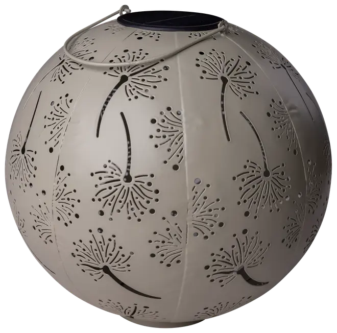 Solcellslampa rund - löv