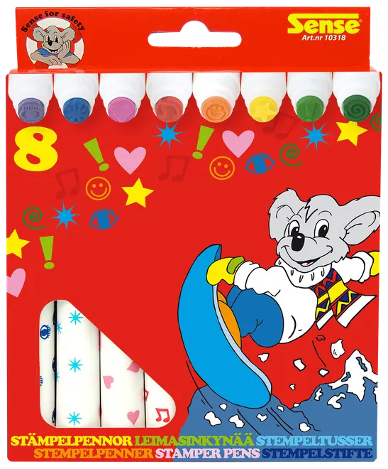 SENSE STÄMPELPENNOR 8-PACK