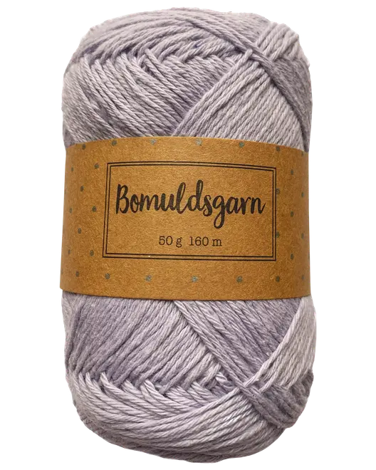 Bomuldsgarn 50 g - lys lilla