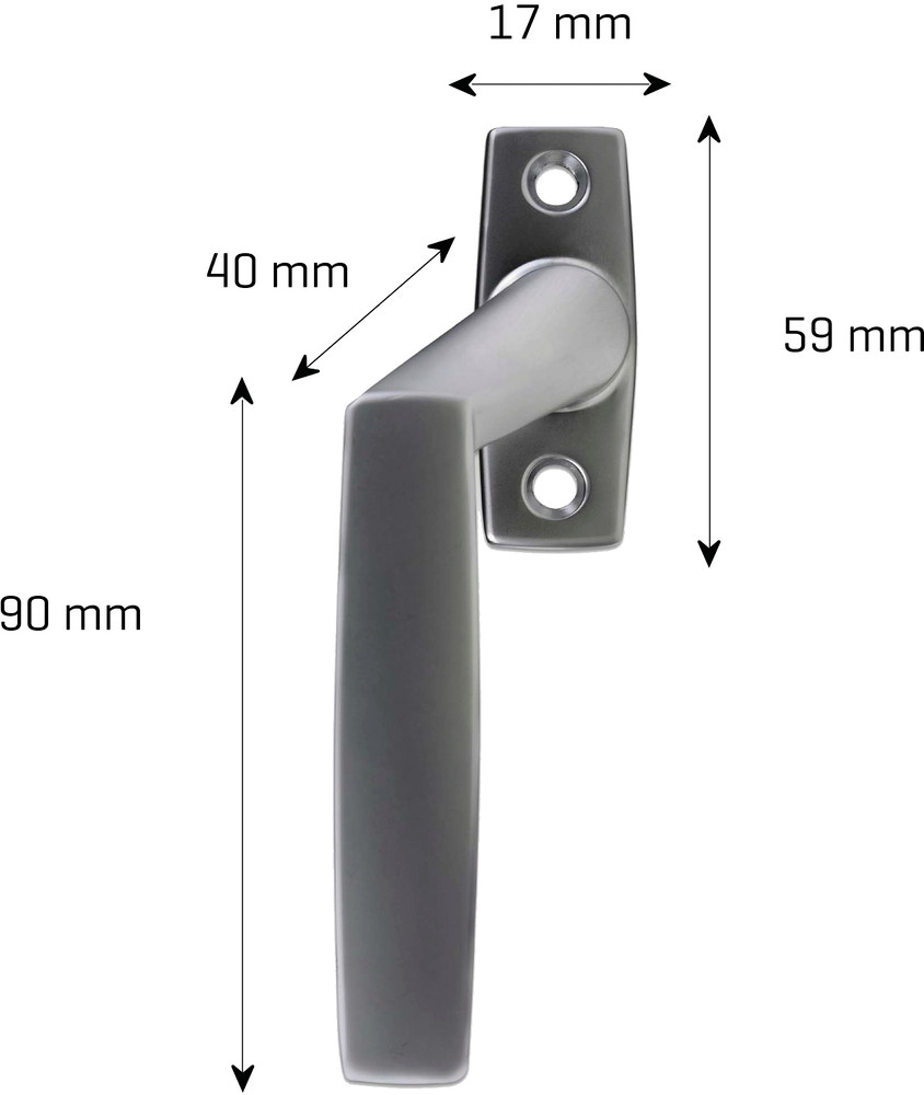 jasa Paskvilgreb 43 mm matkrom - venstre