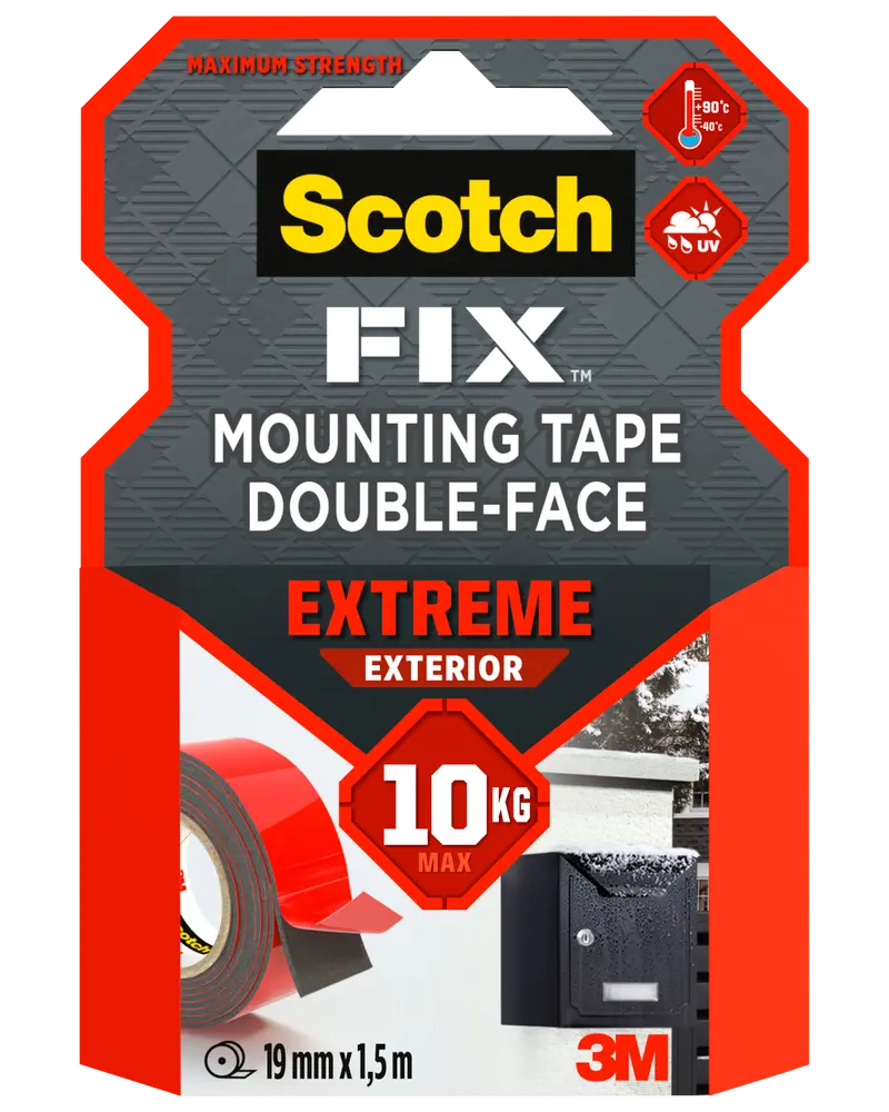 Scotch-FIX™ Dobbeltklæbende Ekstrem UDE 19 mm x 1,8 meter