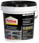 Pattex tag- og reparationsmasse i sort 1-liters plastspand, velegnet til vandtætning og tætning af tag, revner og samlinger. Silikonebaseret formel for fleksibel, holdbar beskyttelse.