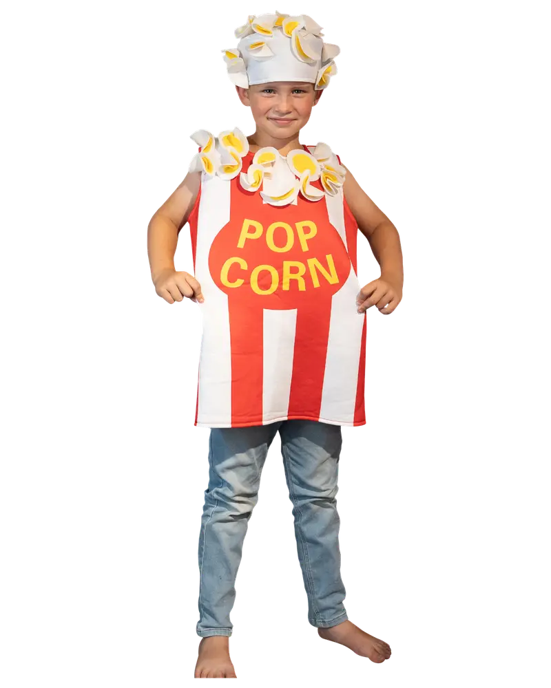 Popcorn maskeraddräkt 5-8 år