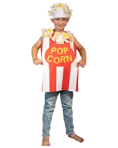 Popcorn maskeraddräkt 5-8 år