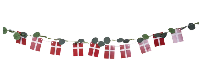 Guirlande med eucalyptus og flag - 2 meter