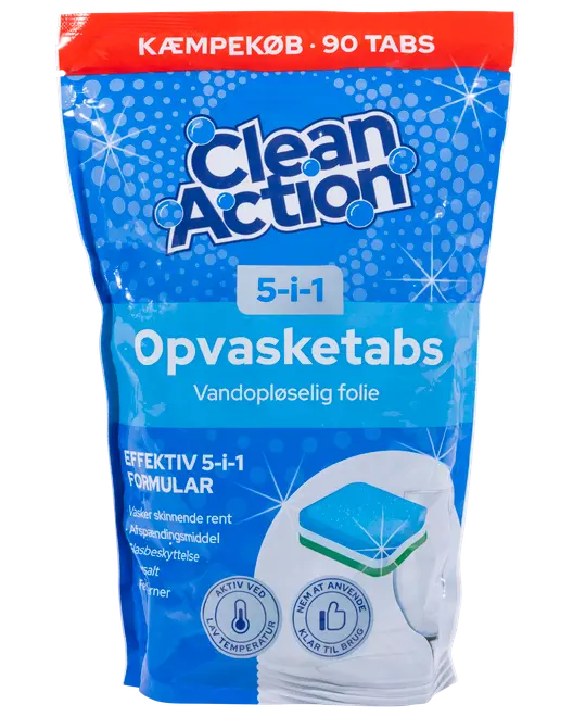 Clean Action Opvasketabs - 90 stk.
