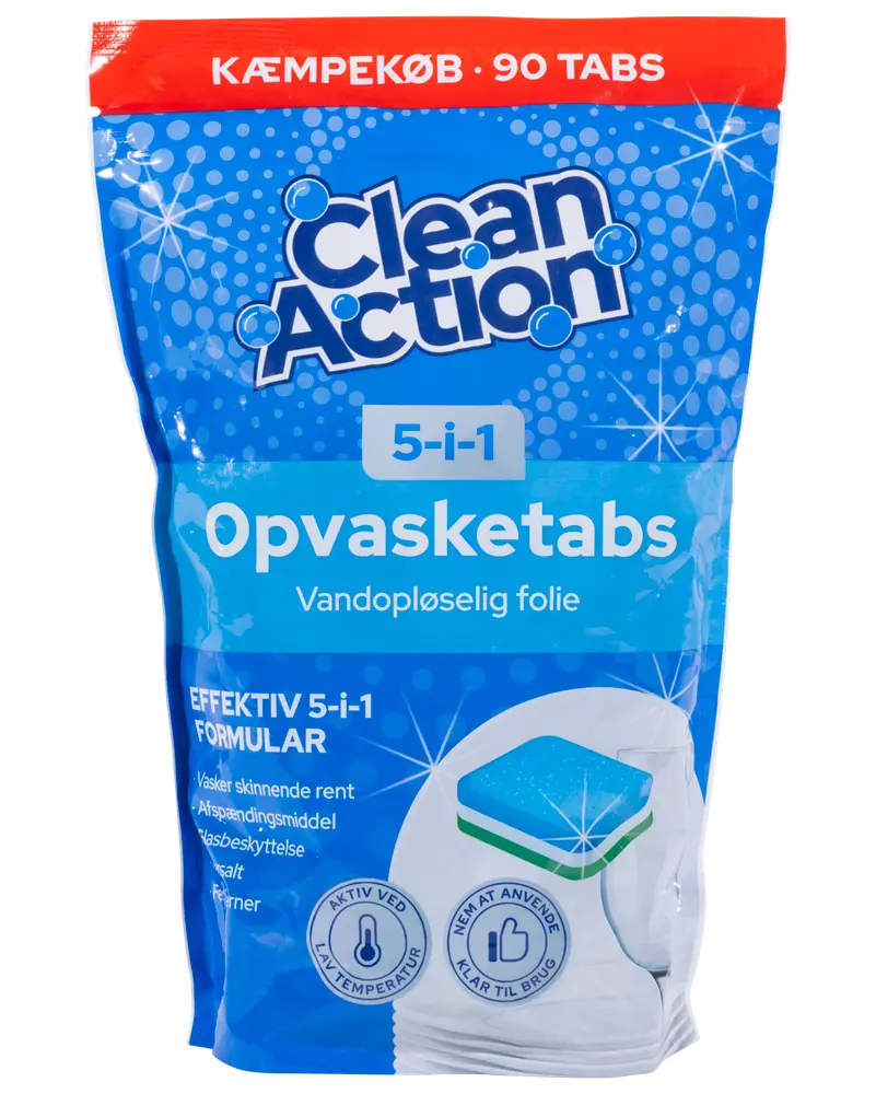 Clean Action Opvasketabs - 90 stk.