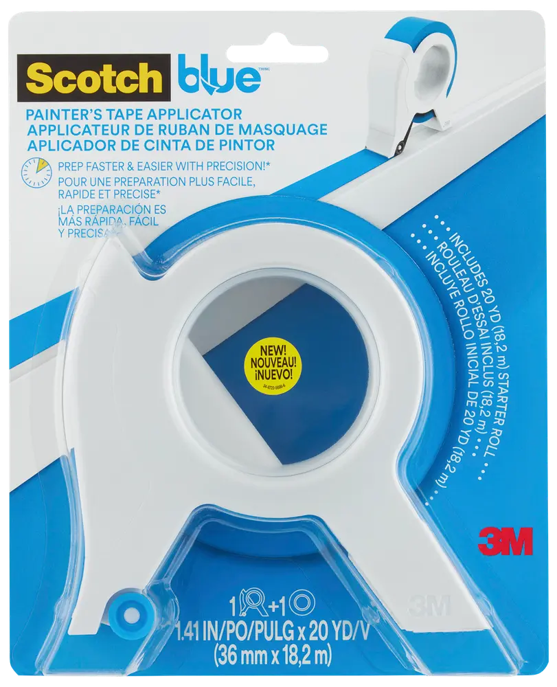 ScotchBlue™ Afdækningstape applikator + 1 rl tape - 36 mm x 18,2 meter