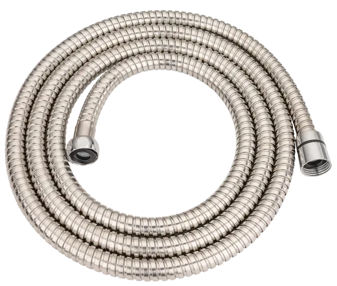 Fleksibel bruserslange i rustfrit stål med metalforbindelser i begge ender. Holdbar og nem at montere, passer til de fleste standard håndbrusere og badeværelsesarmaturer.