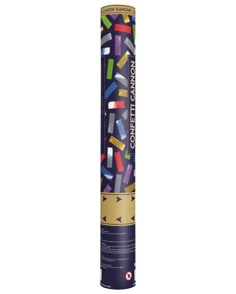 Konfettirör 40 cm - flerfärgad