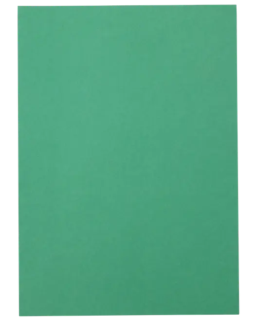 Solidt grönt ark av hobbyfoam, rektangulärt, slät yta, flexibelt och lätt. Perfekt för pyssel, dekorationer och skolprojekt. Jämn färg över hela ytan.