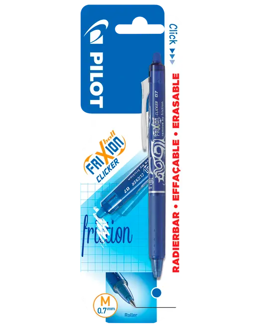 Pilot FriXion Clicker kulspetspenna – blå