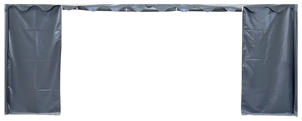 Gavelvägg med dörr 5 meter - grå