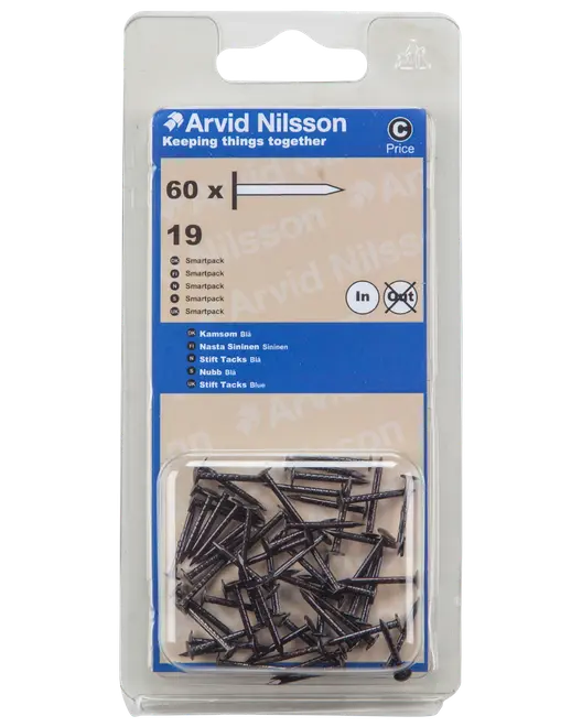 Arvid Nilsson Kamsøm 19 mm 60-pak - blå