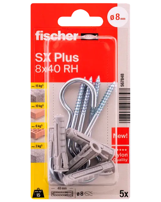 Fischer Krogdyvel SX Plus 8 x 40 mm 5 stk.