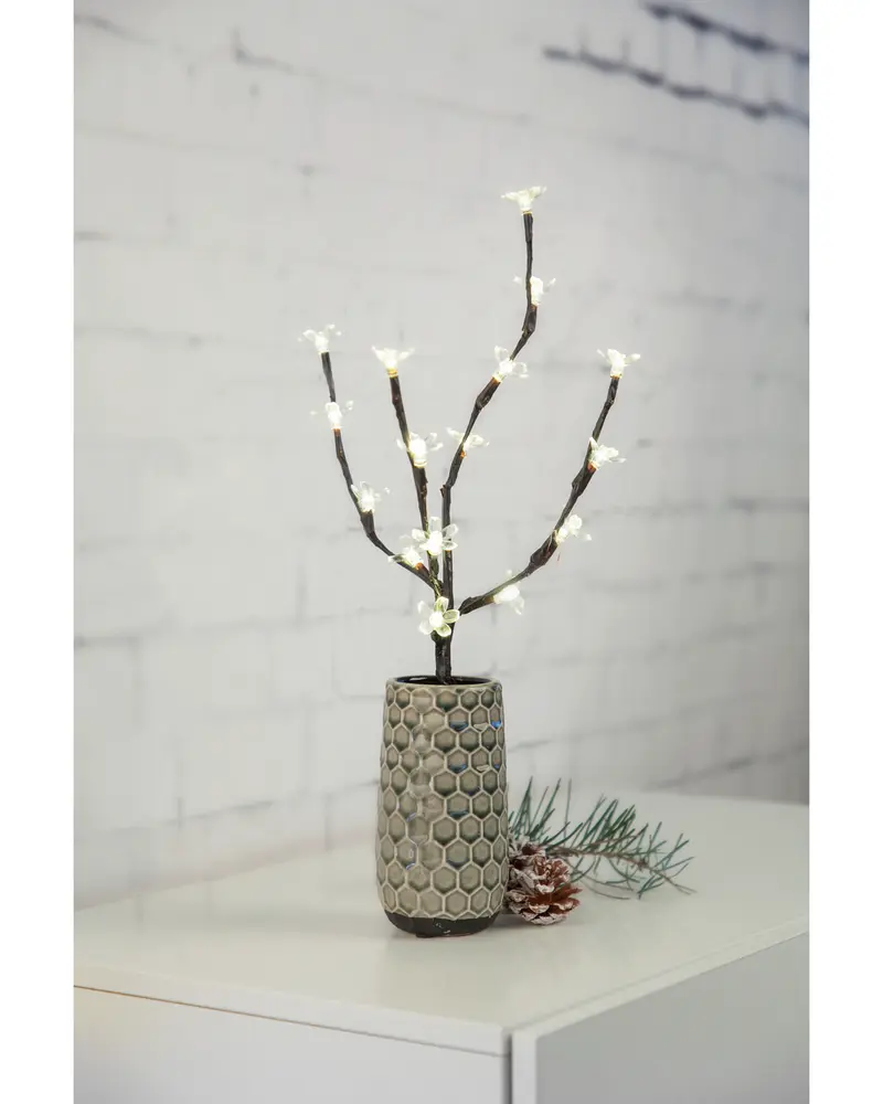 Gren med 16 LED blommor 