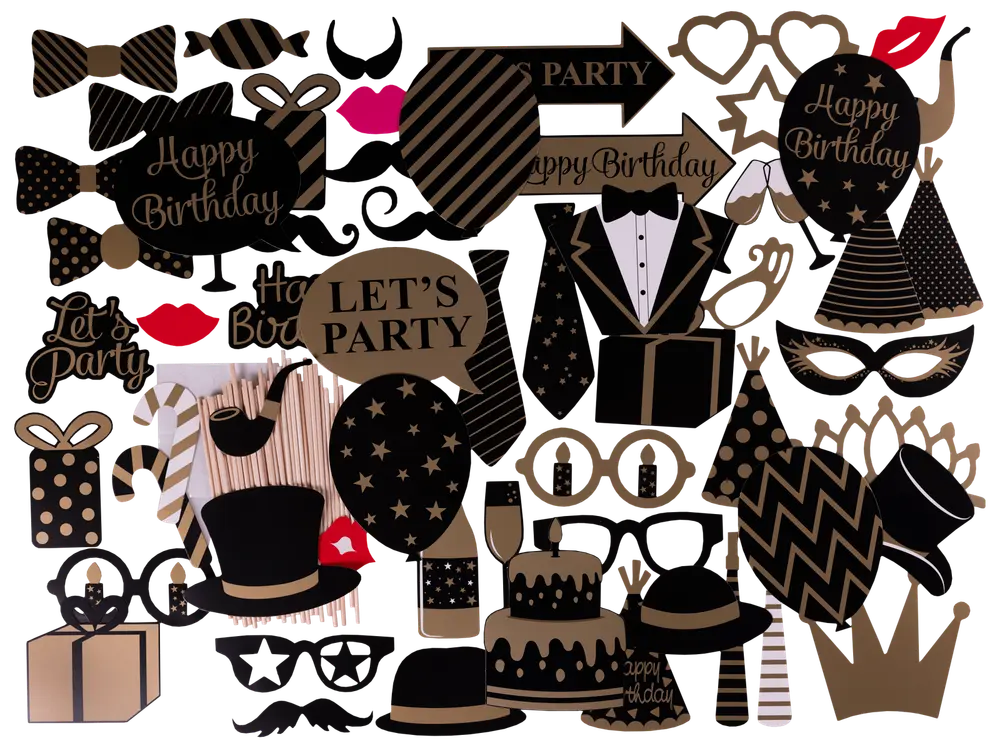 Nyårs selfie set DIY 60-pack