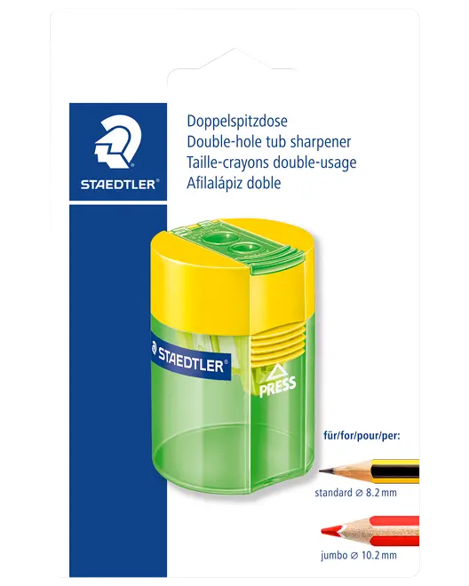 Staedtler Blyantspidser med beholder plast - Ass.