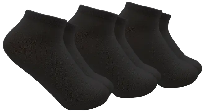 Ankelstrumpor 3-pack - Svart
