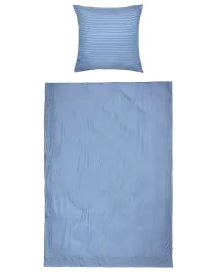 Sengesæt 140 x 200 cm - Blå Stribet