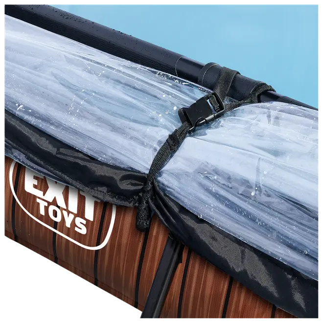 EXIT TOYS Pool 220x150 cm med pumpe og skærm - brun