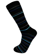 Strumpor med ränder - blå och grå