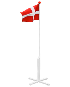 Flagstang med flag - 150 cm