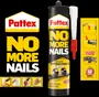 Pattex No More Nails indendørs limtube, stærk og nem at bruge, med øjeblikkelig hæfteevne, egnet til montering uden søm, tørrer på 12 timer, inkluderer påføringsdyse.