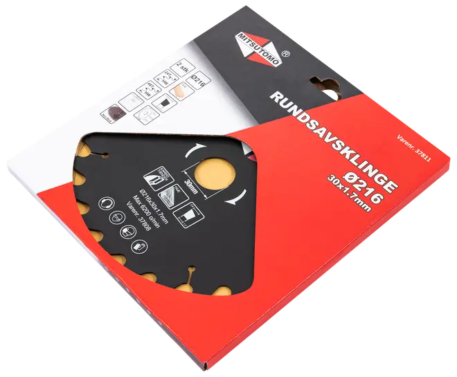 Mitsutomo Rundsavsklinge Sæt Ø216 x 30 mm 24+48T