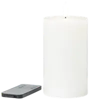 LED-blockljus 3D-flamma fjärrkontroll - H. 12,5 cm