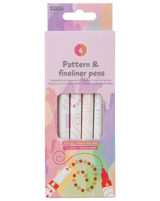 Sense Mønsterpenne 4-pak