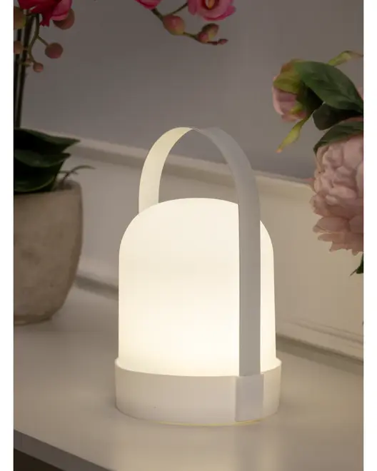 Bordlampe hvid - H21 cm