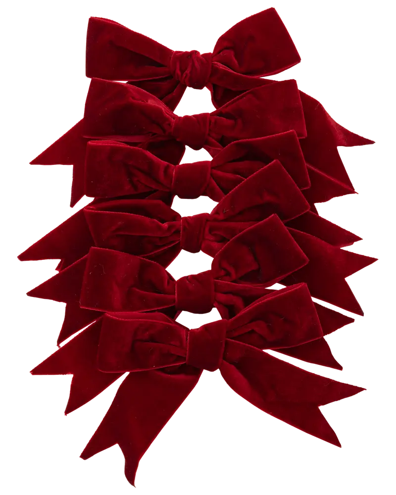Rosett Velour Mörkröd 6-pack
