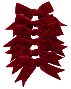 Rosett Velour Mörkröd 6-pack