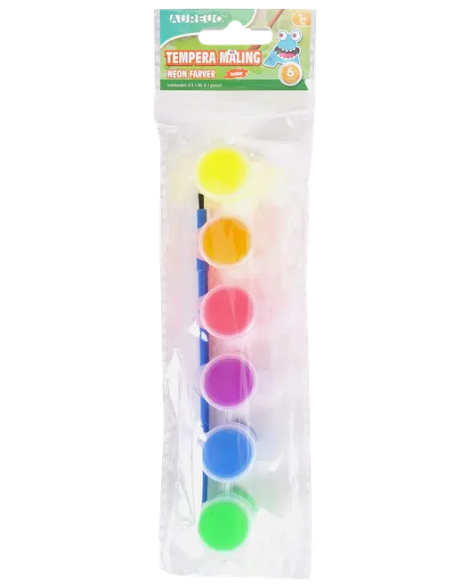 Temperamaling 6 stk. - neon