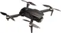 Elegant sort quadcopter-drone med fire foldbare propelarme, indbygget kamera foran og aerodynamisk design. Perfekt til luftfotografering, videooptagelse og rekreativ flyvning.