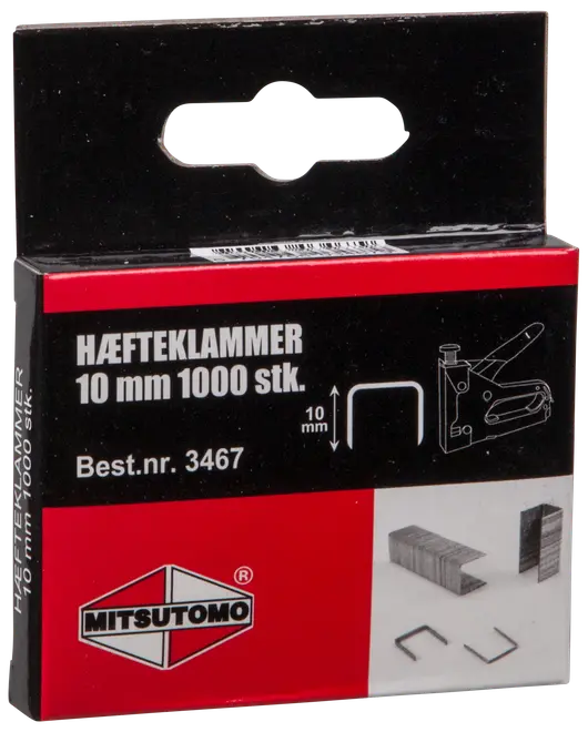 Häftklammer 10 mm 1000 st/pkt