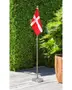 Flagstang justérbar 108-192 cm - Forkromet stål