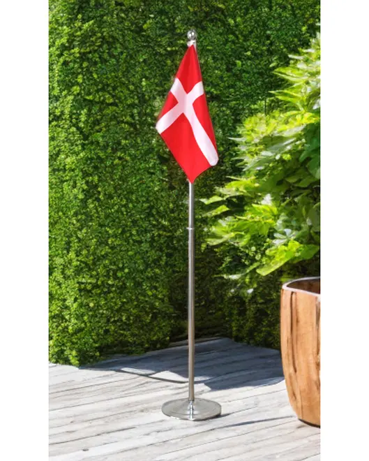Flagstang justérbar 108-192 cm - Forkromet stål