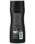 Sort plastflaske, 300 ml, med flip-top låg. Bagsiden har produktinformation, ingrediensliste, genbrugssymboler, vegansk logo og stregkode. Ergonomisk, let buet design for nemt greb.