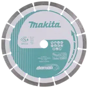 Makita segmenteret diamantskæreskive, 230 mm diameter, 22,23 mm hul, egnet til skæring i beton og mursten. Robust konstruktion og høj ydeevne til professionelt brug.