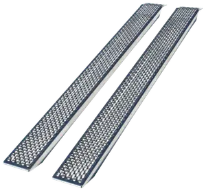 Sæt af metaltraktionsplader med forhøjede grebsknopper, designet til bilredning på glatte overflader. Holdbare, lette og korrosionsbestandige til offroad- eller nødsituationer.