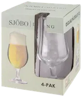 Ölglas på fot 37 cl 4-pack