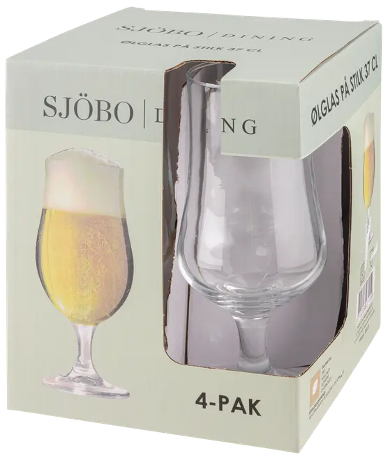 Ölglas på fot 37 cl 4-pack